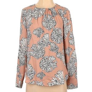 H&M Black and White Long Sleeve Relaxed Blouse Size 10